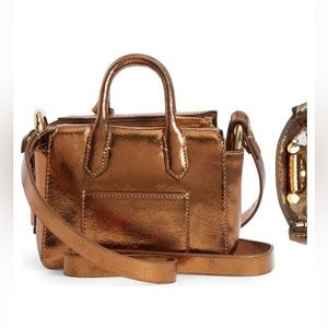 J CREW Lady’s Gold Metallic Crossbody Bag NEW